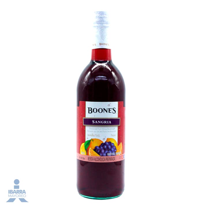 Bebida Alcoholica Boones Sabor Sangria 750 Ml Ibarra Mayoreo