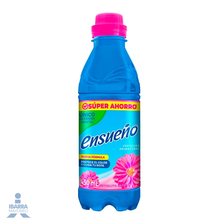 Suavizante Ensueno Color Frescura Primaveral 450 Ml Ibarra Mayoreo