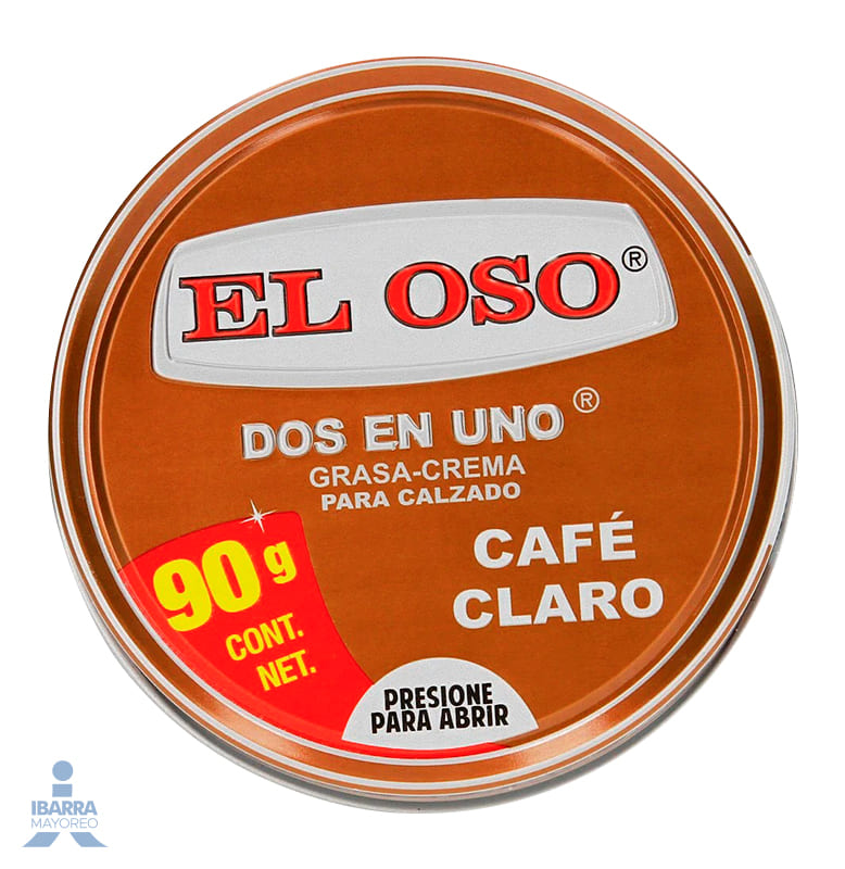 Grasa El Oso 2 En 1 Cafe 90 G Ibarra Mayoreo