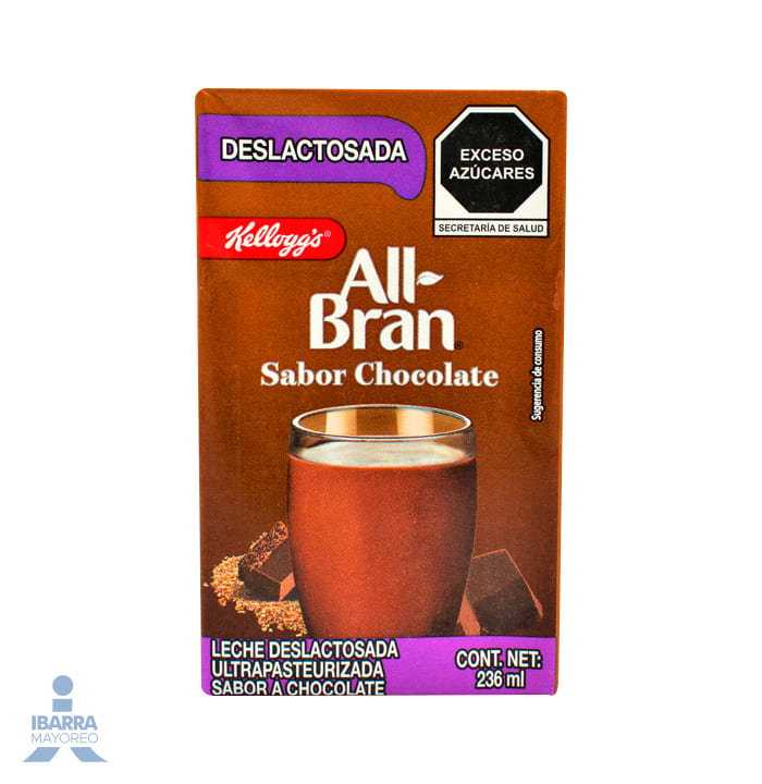 Bebida Kelloggs All Bran Chocolate Deslactosada 236 Ml Ibarra Mayoreo