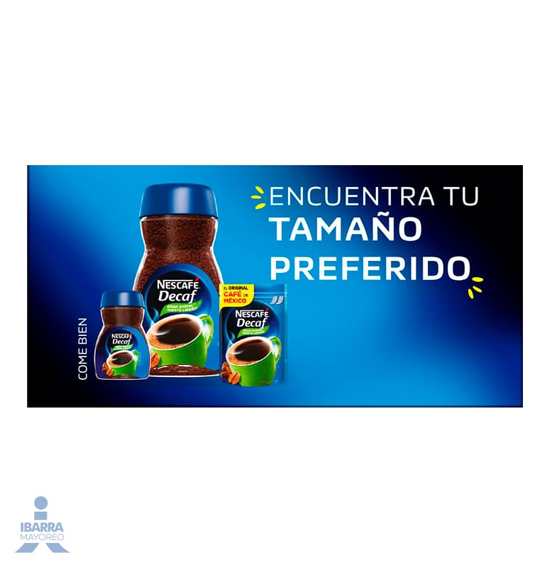 Cafe Descafeinado Soluble Nescafe Decaf Sobres De G Ibarra Mayoreo