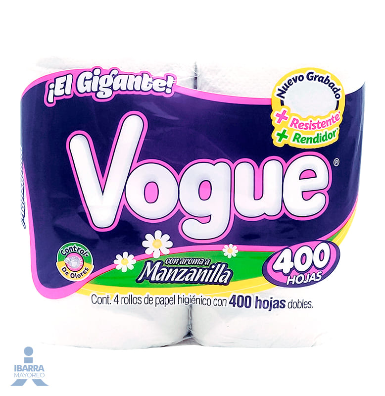 Papel Higienico Vogue Rollos Hojas Paquetes Ibarra Mayoreo