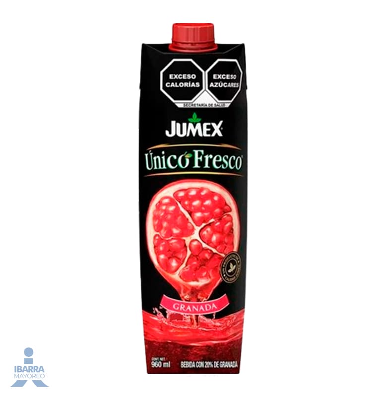 Bebida Jumex Unico Fresco Granada Tetra Brick 960 Ml Ibarra Mayoreo