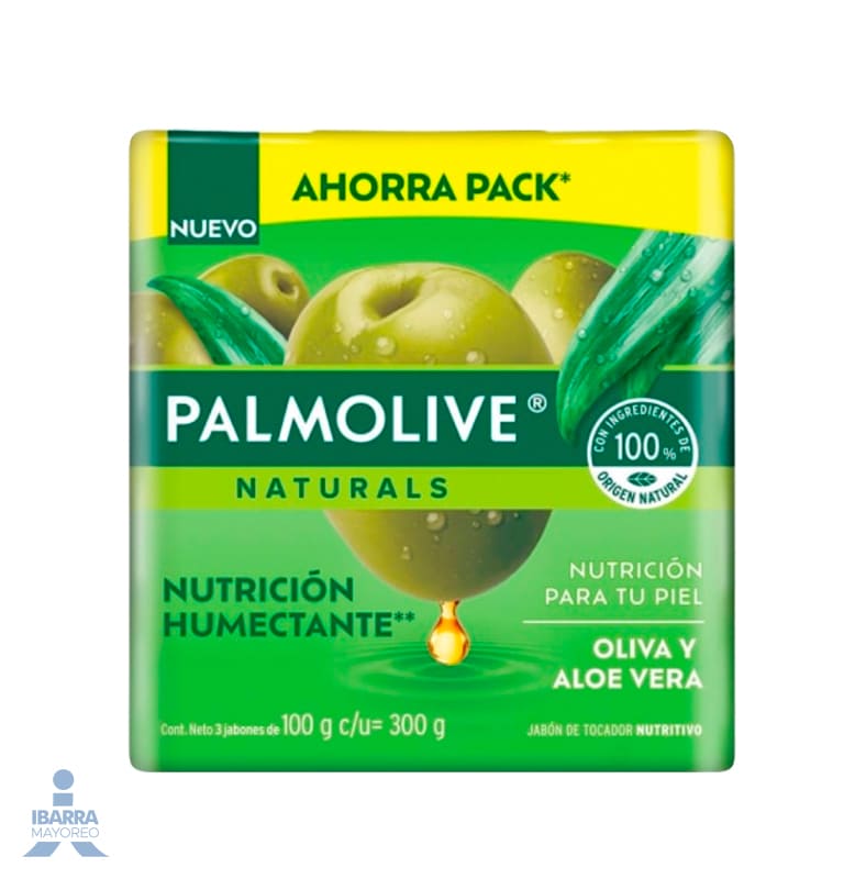 Jabon De Tocador Palmolive Naturals Aloe Oliva G Ibarra Mayoreo