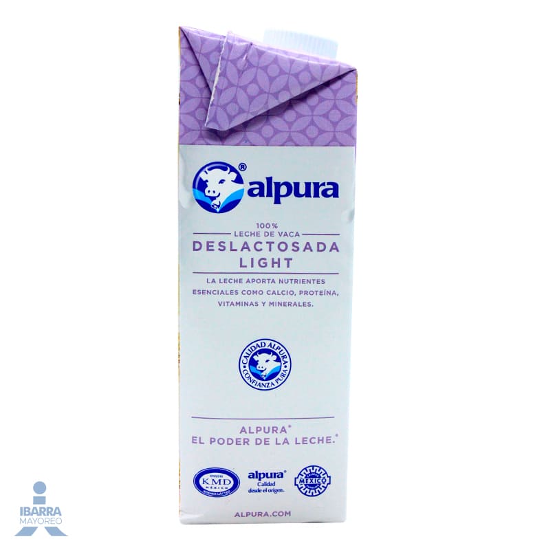 Leche Alpura Deslactosada Light 1 L Ibarra Mayoreo 