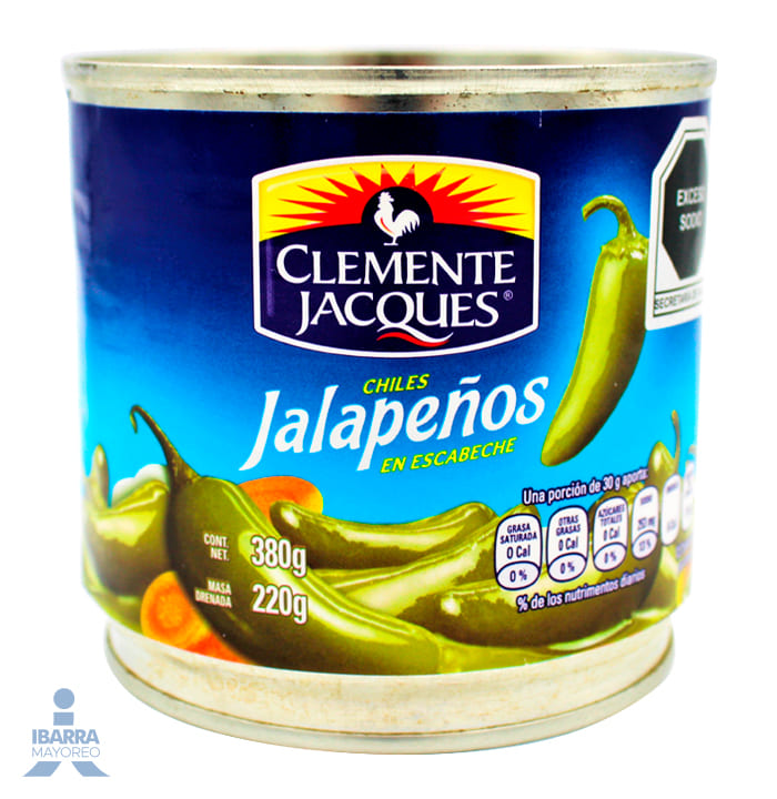 chiles jalapenos enteros clemente jacques 380 g Ibarra Mayoreo