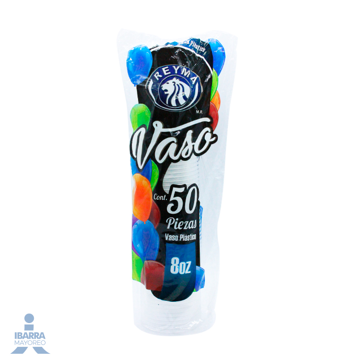 vaso plastico reyma no 8 50 pzas | Ibarra Mayoreo