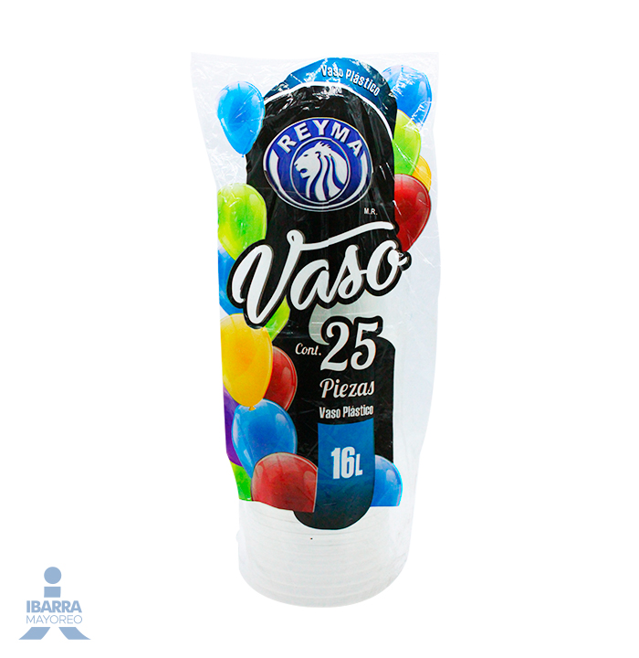 vaso plastico reyma no 16 25 pzas | Ibarra Mayoreo