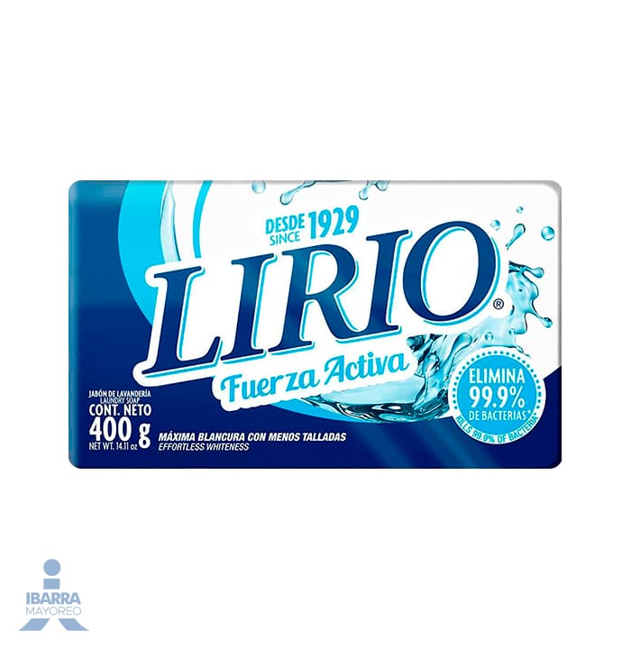 jabon lirio blanco con envoltura 400 g | Ibarra Mayoreo