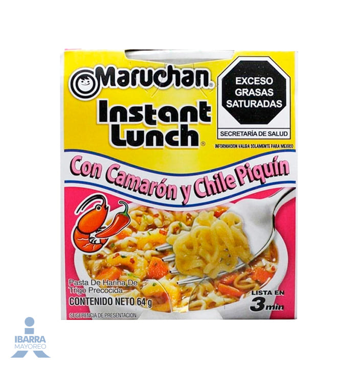 sopa maruchan camaron con chile 64 g Ibarra Mayoreo