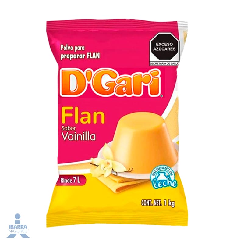 Flan D Gari Vainilla Kg Ibarra Mayoreo