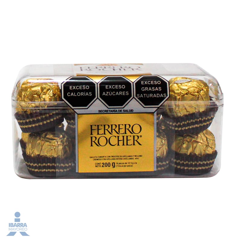 chocolate ferrero rocher 16 pzas Ibarra Mayoreo