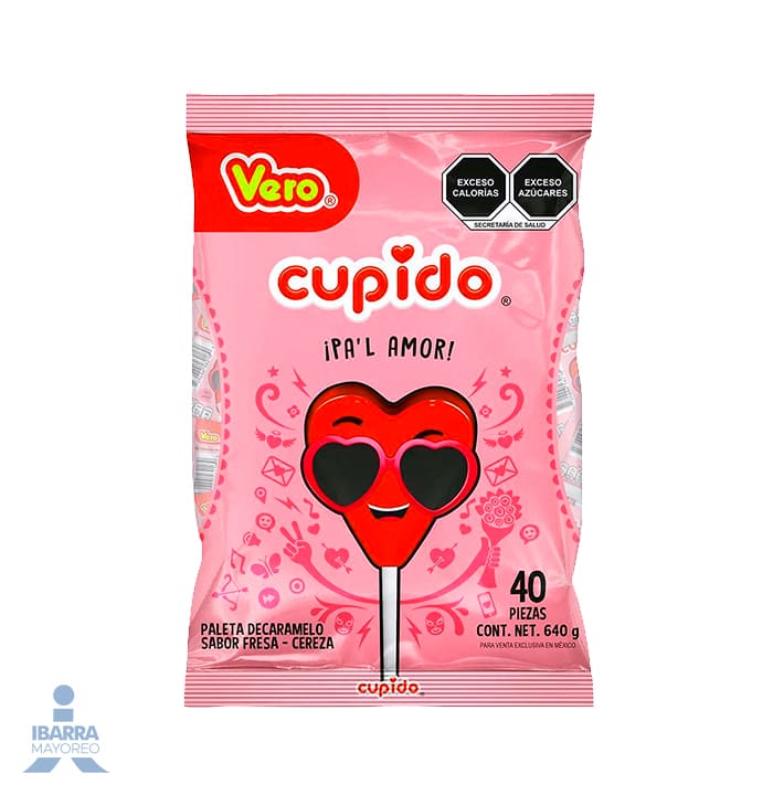 paleta vero cupido 40 pzas | Ibarra Mayoreo