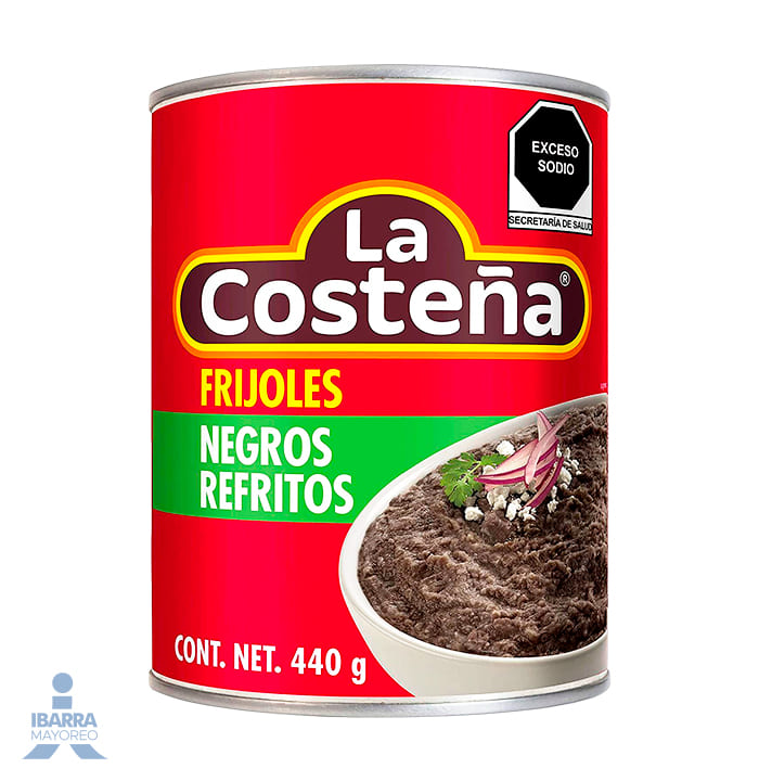 FRIJOL NEGRO REFRITO LA COSTENA LATA 440 GR.