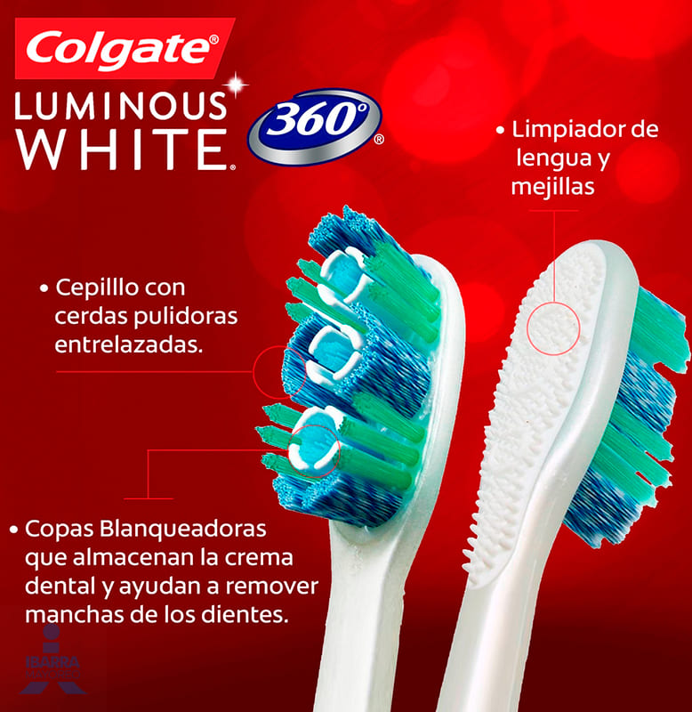 Colgate 360º Limpieza Bucal Completa Cepillo de Dientes 8 Unidades