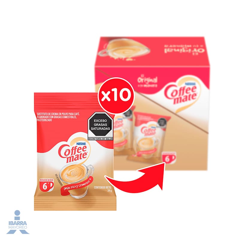 Coffee Mate Sustituto de Crema en Polvo 200 sobres de 4 g