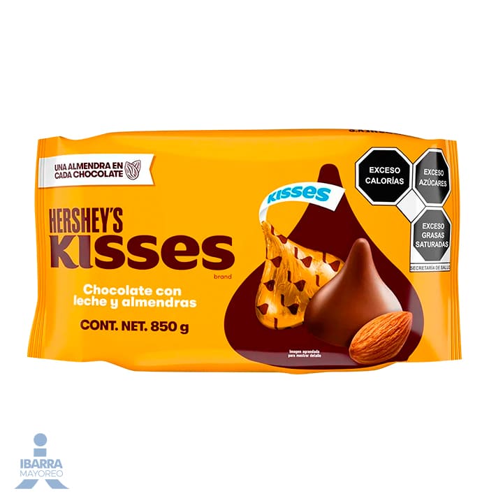 chocolate hersheys kisses almendras 850 g Ibarra Mayoreo