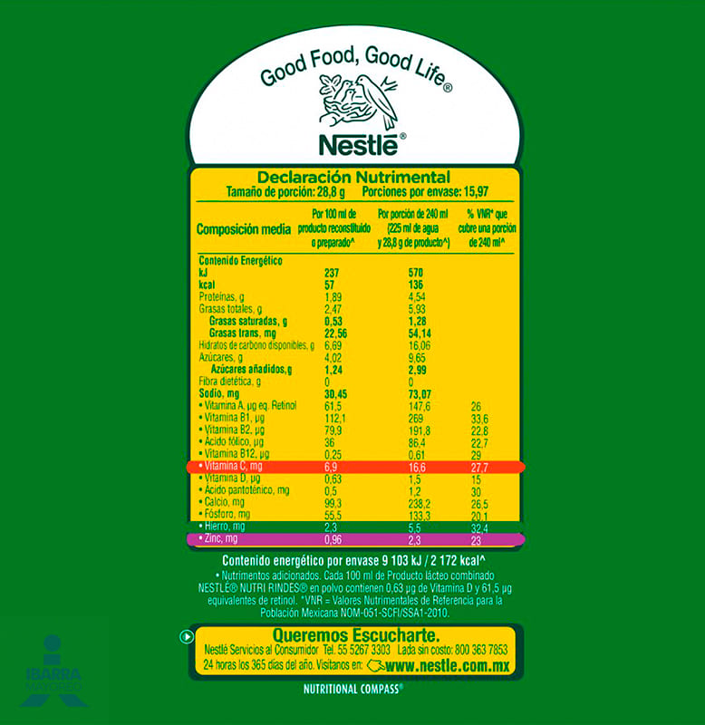 Leche en polvo Nestlé Carnation Clavel 460 g