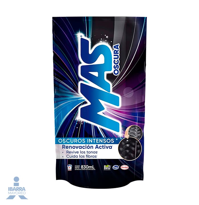 detergente liquido mas ropa oscura 830 ml | Ibarra Mayoreo
