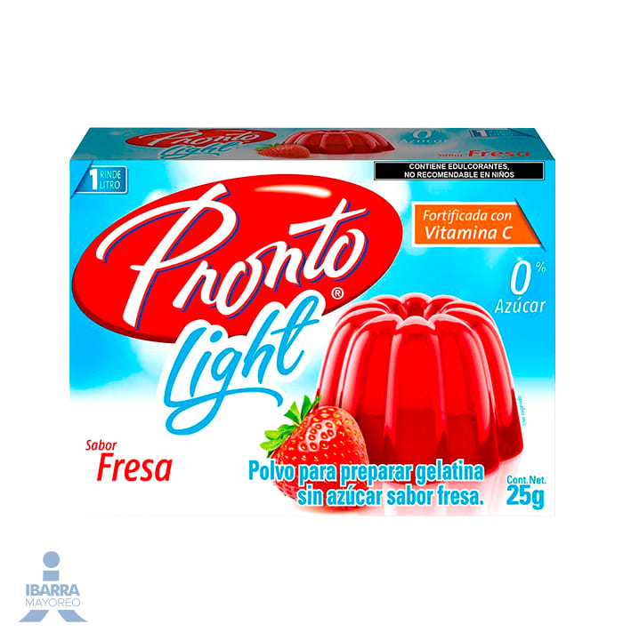 Gelatina Jell-O sin Azúcar Sabor Fresa 17 Gr