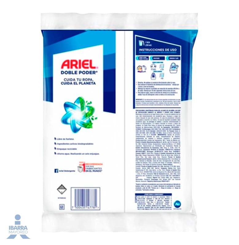 DETERGENTE EN POLVO ARIEL REGULAR 250 GR.