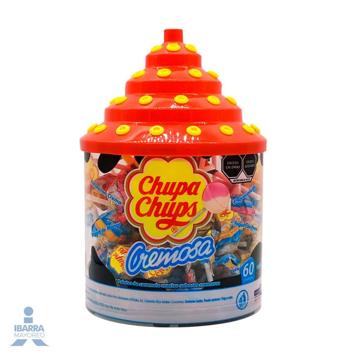 Paleta Chupa Chups Cremosa Surtida 60 Pzas Ibarra Mayoreo 8389