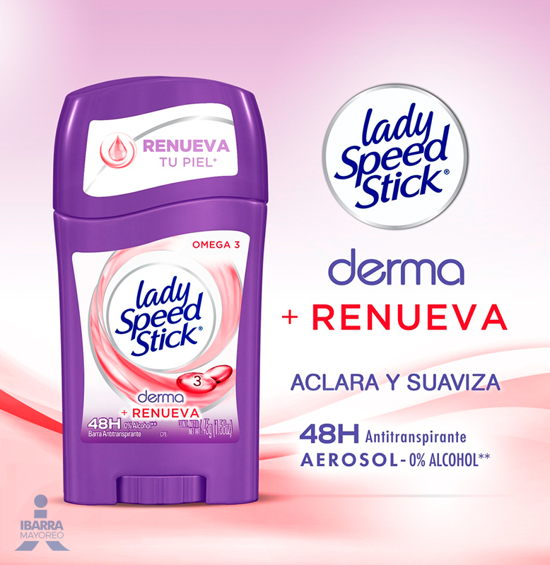 desodorante lady speed stick derma omega 3 stick 45 g Ibarra Mayoreo