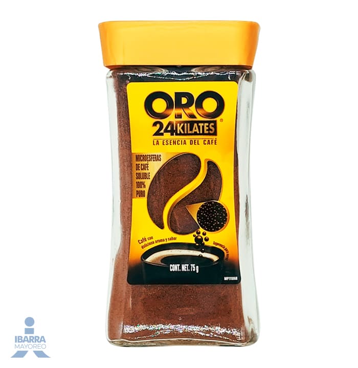 cafe oro 24 kilates 75 g Ibarra Mayoreo