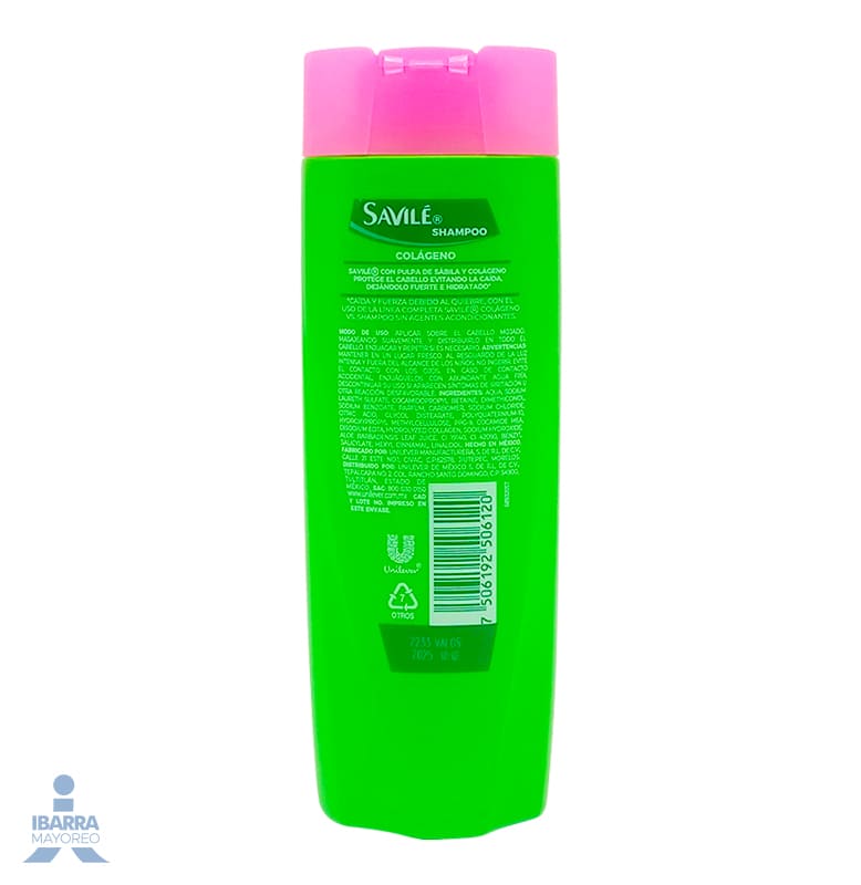 shampoo savile colageno 180 ml | Ibarra Mayoreo