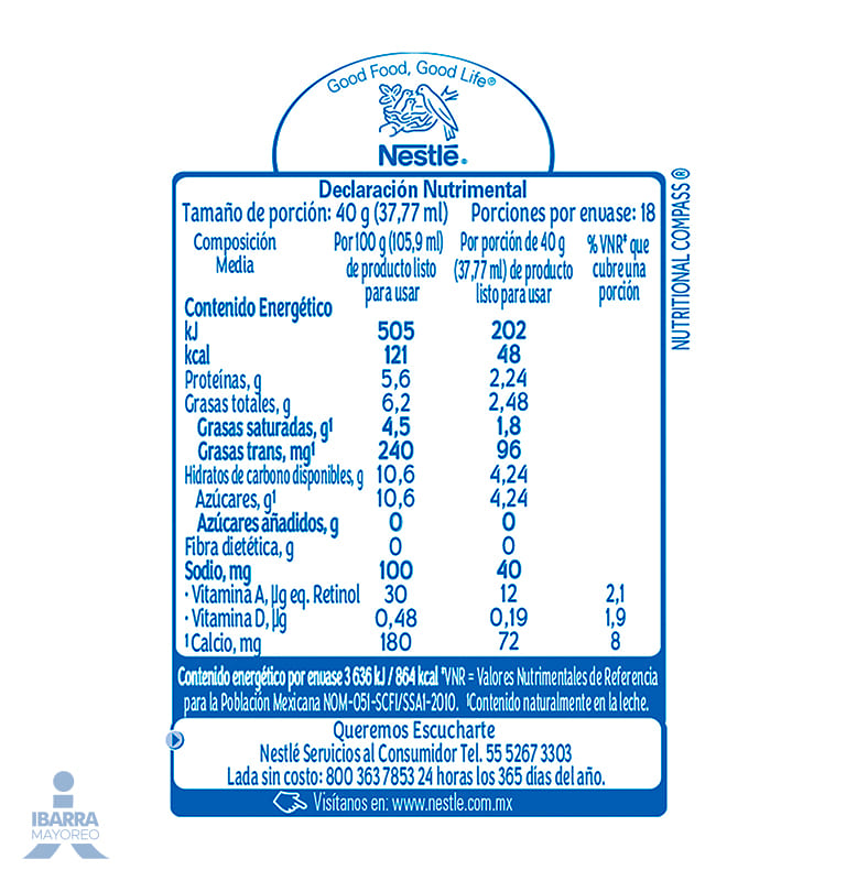 Leche Evaporada Carnation 4 / 1 L