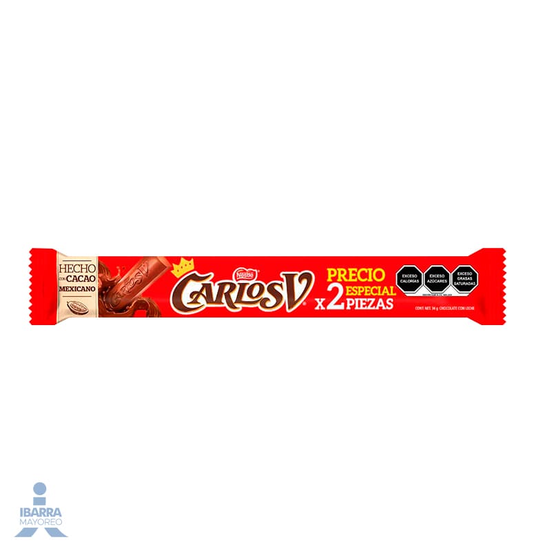 chocolate carlos v 2 pack 15/34 g Ibarra Mayoreo