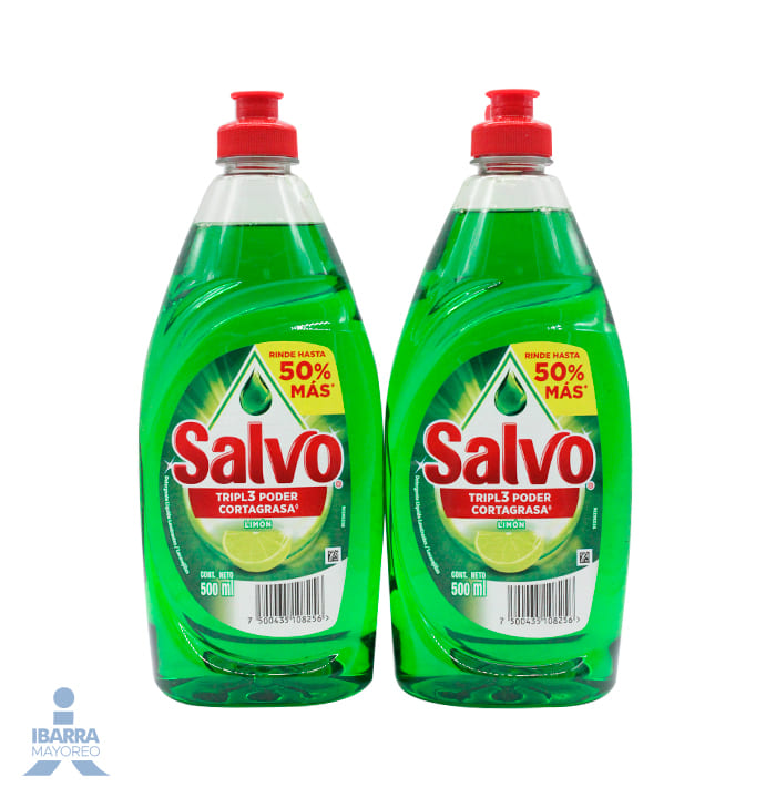 detergente salvo limon liquido 10/500 ml oferta 2 gratis