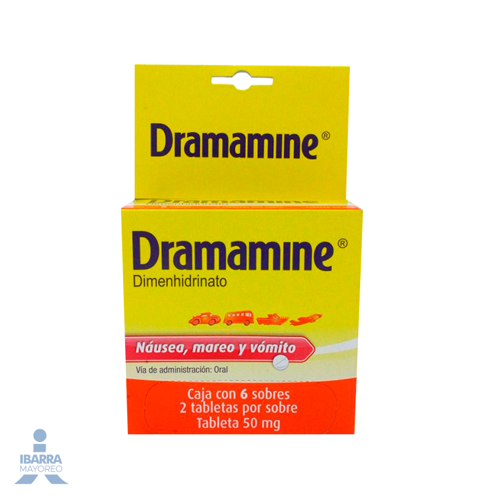 Dramamine 50 mg 6/2 Tabletas Ibarra Mayoreo