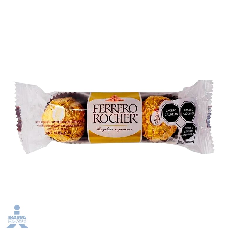 chocolate ferrero rocher 3 pzas Ibarra Mayoreo