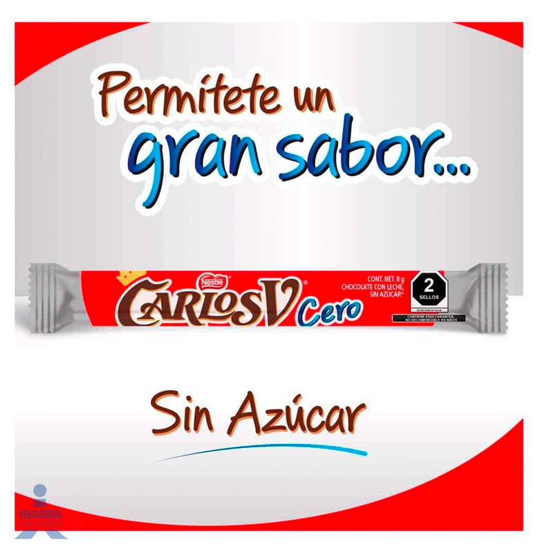 chocolate carlos v sin azucar stick 14/8 g Ibarra Mayoreo