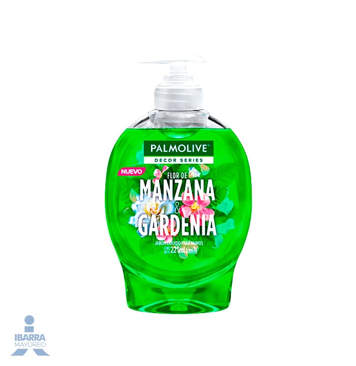 jabon de tocador palmolive flor de manzana & gardenia liquido 221 ml |  Ibarra Mayoreo