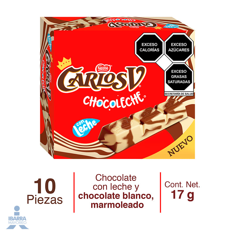 chocolate carlos v chocoleche 10/17 g Ibarra Mayoreo