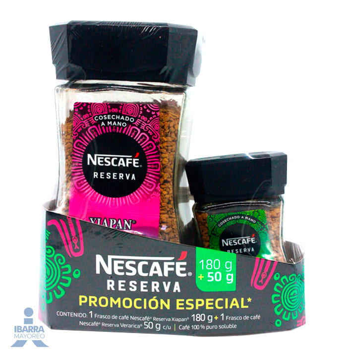cafe nescafe reserva mexicana xiapan 180 g + reserva 50 g