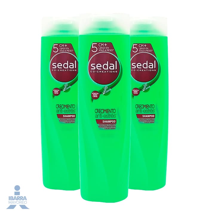 Shampoo Sedal Crecimiento Anti Estres 300 Ml Ibarra Mayoreo