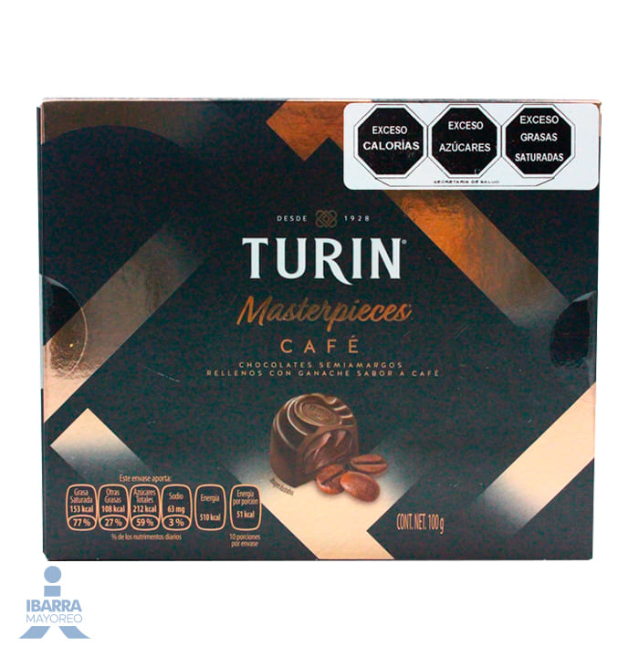 chocolate turin cafe 100 g Ibarra Mayoreo