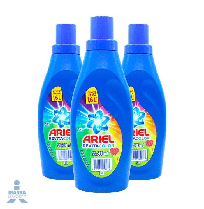 detergente ariel liquido revitacolor 800 ml
