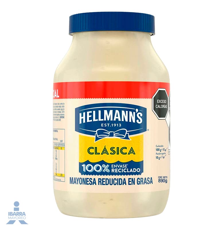 mayonesa hellmanns clasica 890 g Ibarra Mayoreo