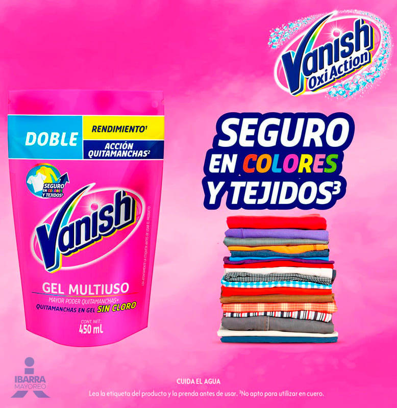 Vanish Quitamanchas Gel Ropa Color 650ml