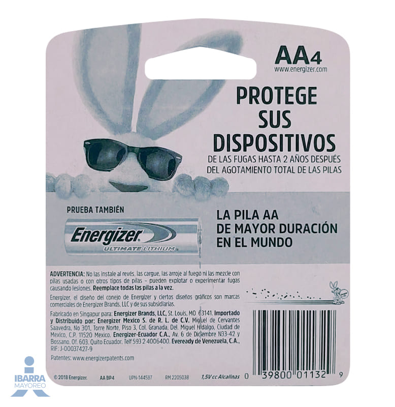 Energizer Pilas Alcalina AA Paquete Con 4 Unidades - Farmacias Medicity