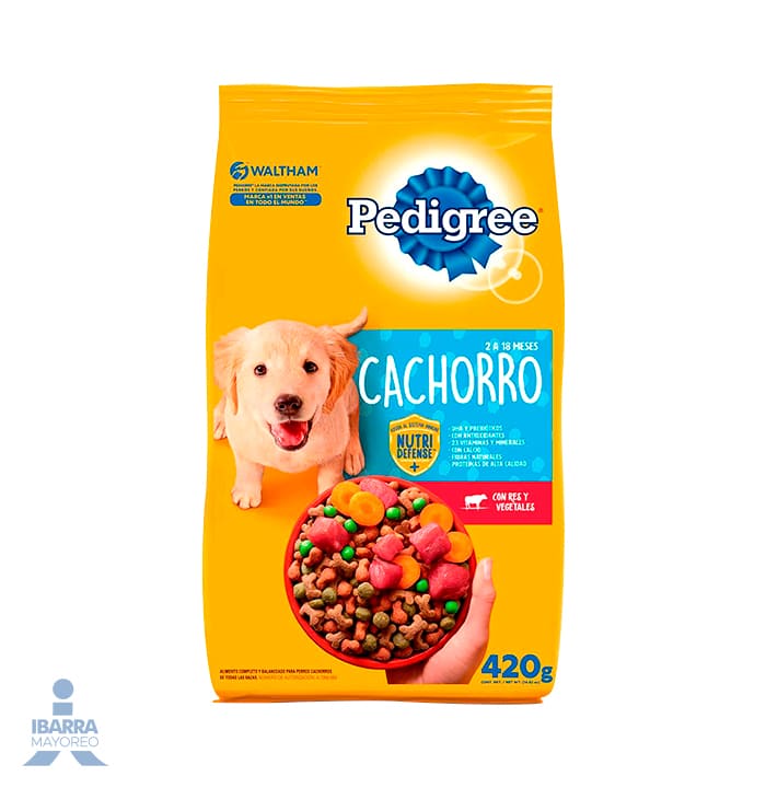 alimento pedigree cachorro 420 g | Ibarra Mayoreo