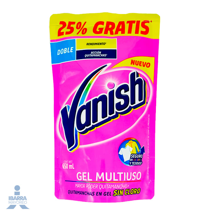 vanish quitamanchas doy pack 25% gratis 650 ml