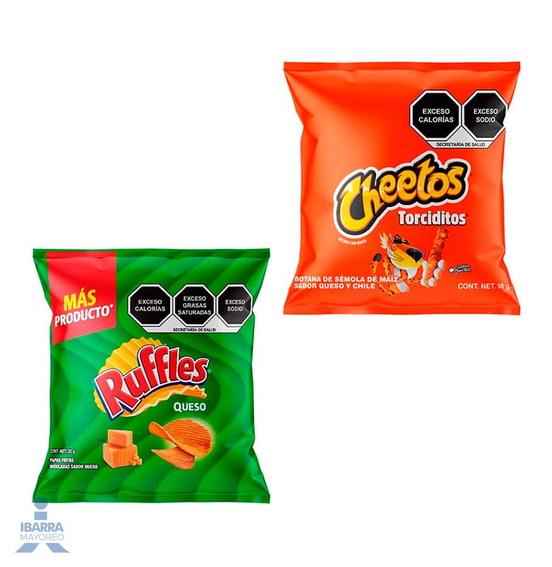 Botana Ruffles sabor chile y limón 36 g