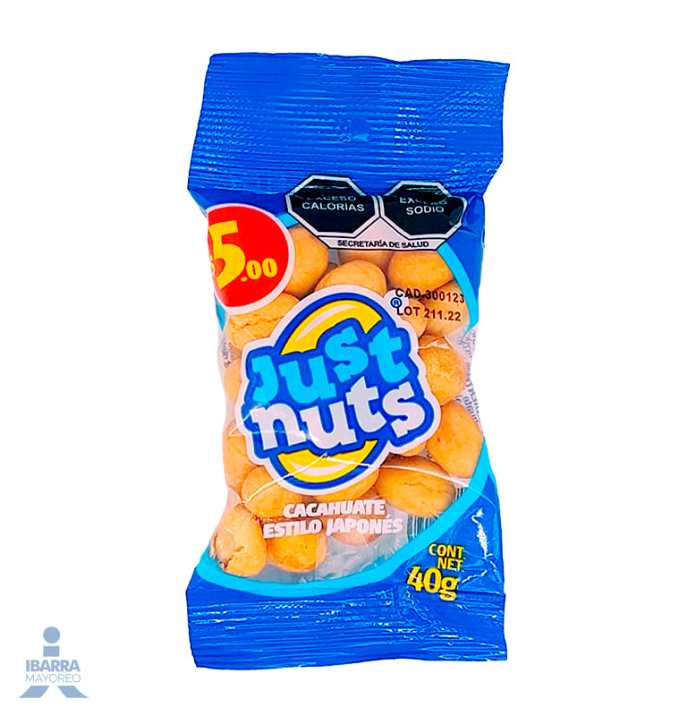 just nuts cacahuate japones 40 g Ibarra Mayoreo