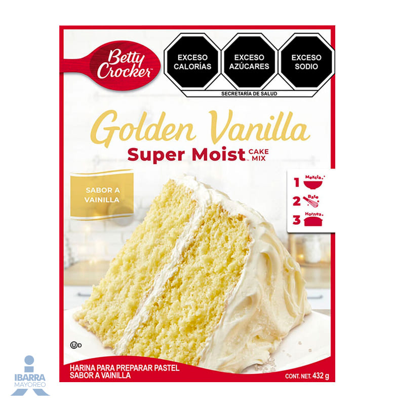 harina para pastel betty crocker vainilla francesa 432 g | Ibarra Mayoreo