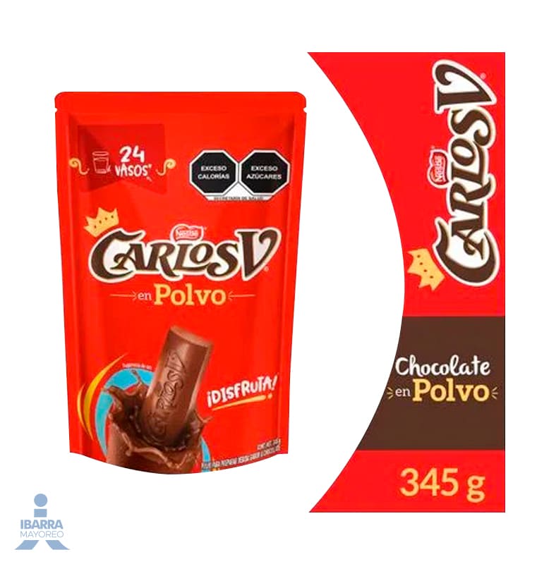 chocolate carlos v polvo 345 g Ibarra Mayoreo